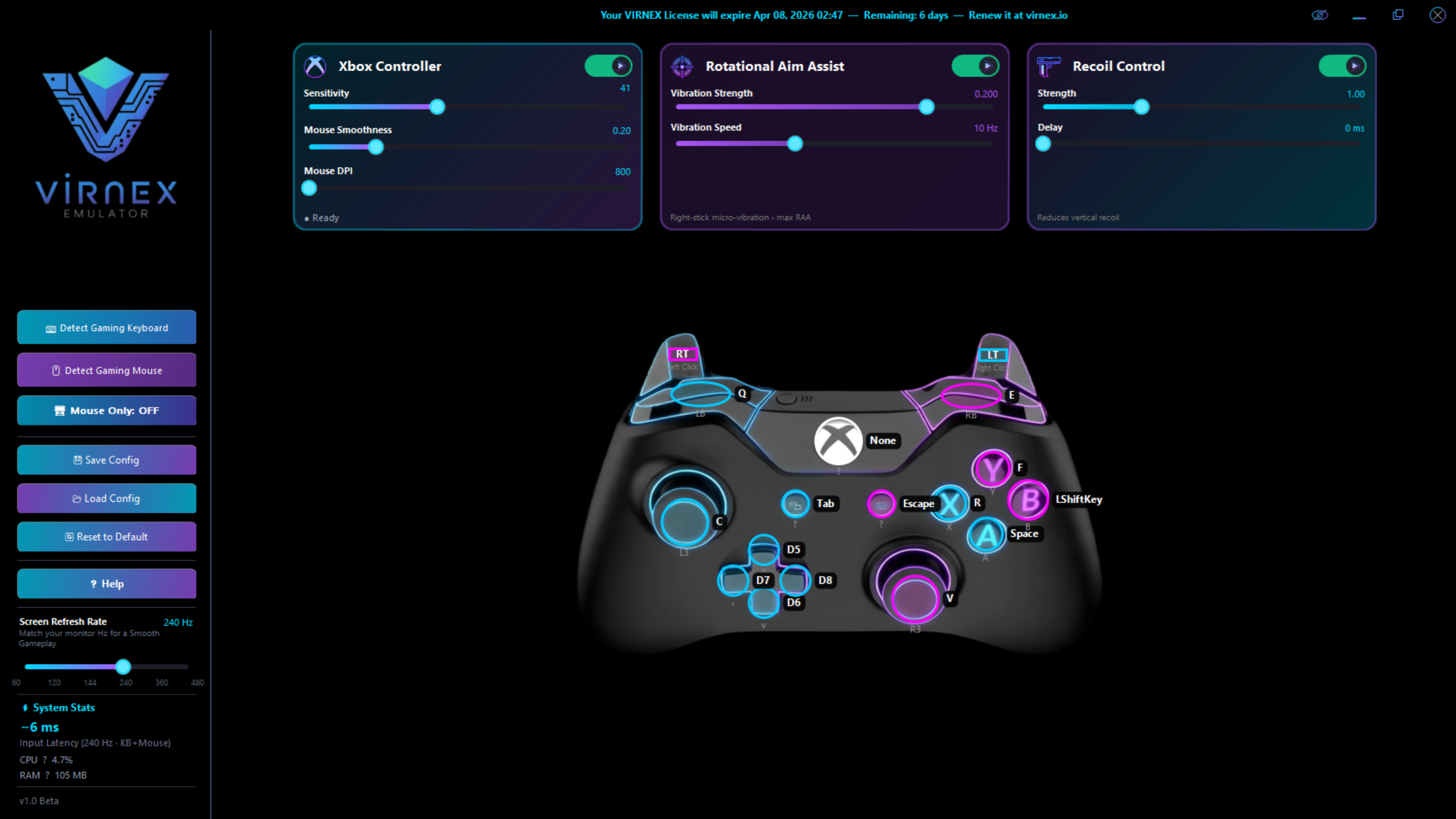 Virnex UI Screenshot
