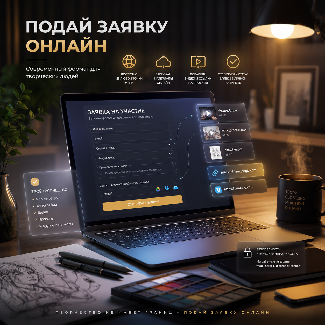 Подача заявки