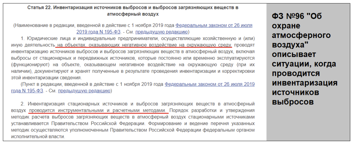 Риски отсутствия инвентаризации выбросов