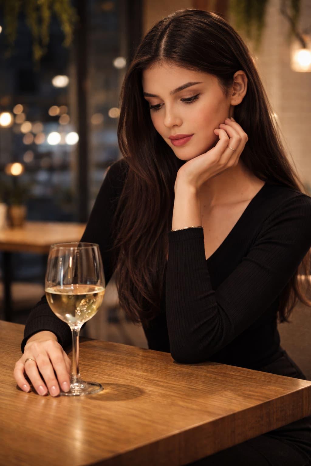 Вечер в стильном кафе по фото нейросеть