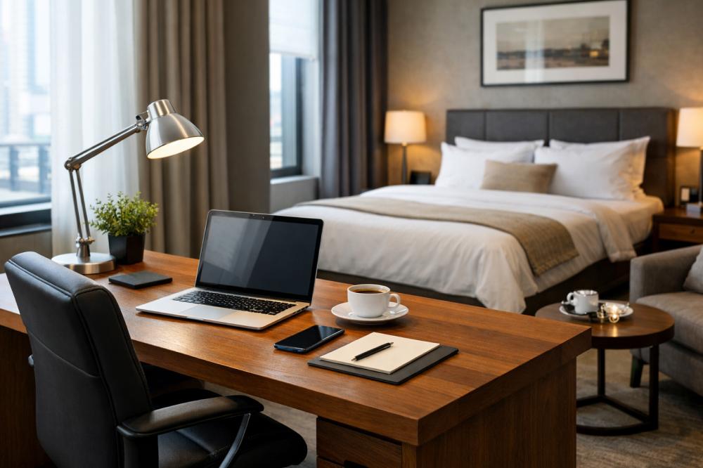 Комфортное рабочее пространство в номере отеля