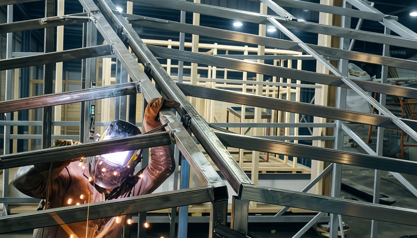 металлический каркас бани